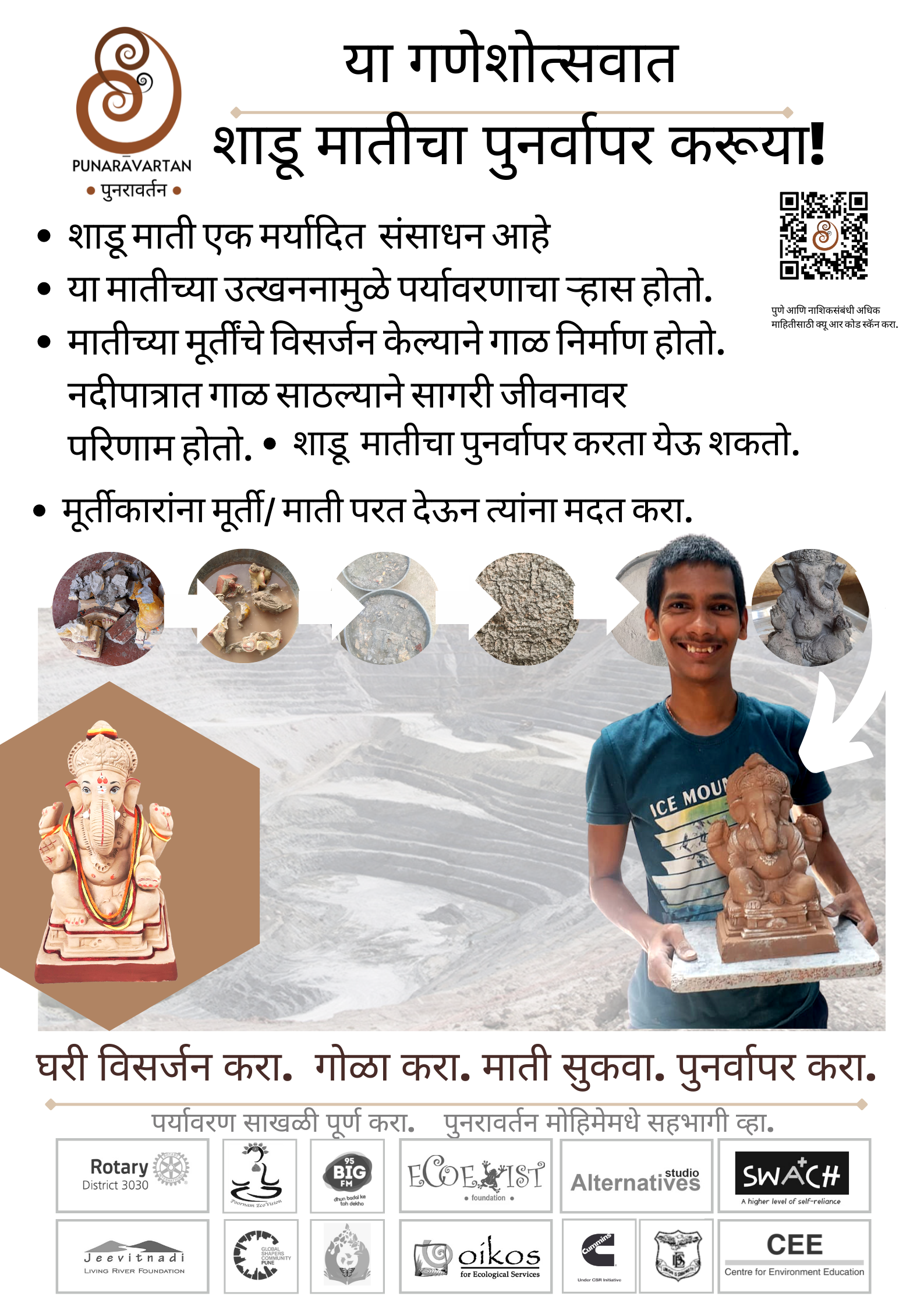 Clay sludge education and collection Marathi