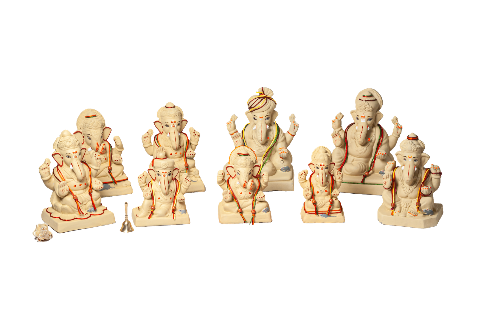 FRESH GANESH IDOLS MADE FROM THE COLLECTED CLAY SLUDGE